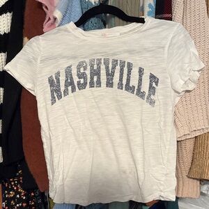 NWOT GB Girls White and Gray Nashville Graphic Tee
